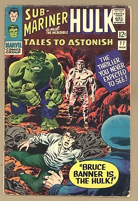 Buy Tales To Astonish 77 VG Romita! Colan! KIRBY Sub-Mariner! HULK! 1966 Marvel T487 • 15.77£