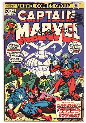Buy Captain Marvel  # 28    GOOD VERY GOOD   Sept. 1973   SIGNED BY # ARTISTS • 31.61£
