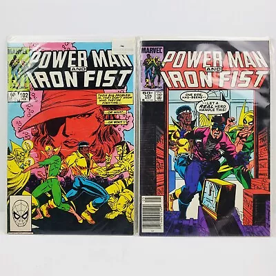 Buy Power Man And Iron Fist 102, 105 Marvel Comic Books Vintage 1984 • 7.84£