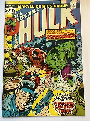 Buy INCREDIBLE HULK, THE #172 Juggernaut Appears Marvel 1974 VF Cents  • 28.49£