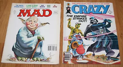 Buy Mad Magazine Star Wars  & Crazy Magazine Empire Strikes Back 80's • 7.94£