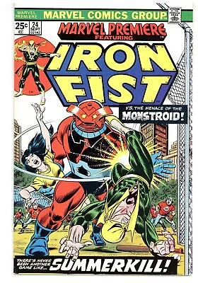 Buy Marvel Premiere  # 24   VERY FINE-   Sept. 1975   Iron Fist   Creator Names Belo • 23.75£