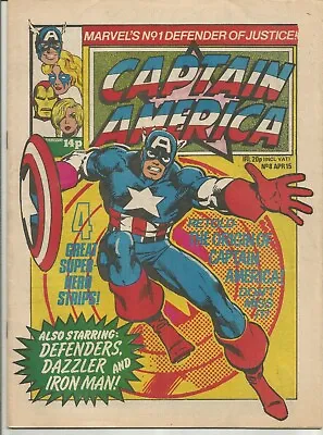 Buy Captain America #8 : April 1981 : Vintage UK Comic Book.. • 9.95£
