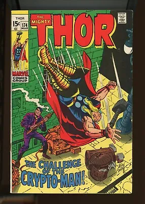 Buy The Mighty Thor #174 - First Appearance Of Crypto-Man. (6.0/6.5) 1970 • 18.76£