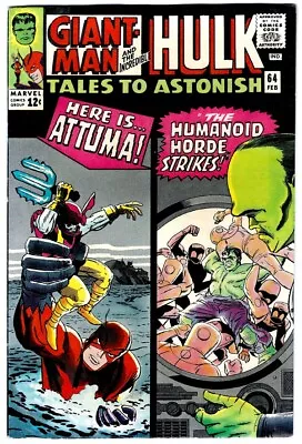 Buy TALES TO ASTONISH #64 In FN/VF A 1965 MARVEL Comic W/ GIANT-MAN & THE HULK • 58.16£