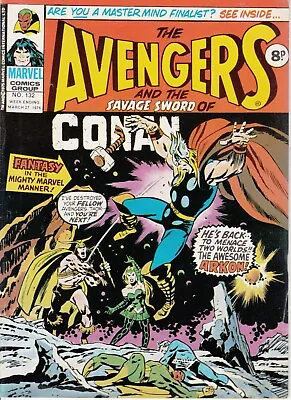 Buy Marvel UK, Avengers, Savage Sword Of Conan, #132, 1976, Thor • 2.30£