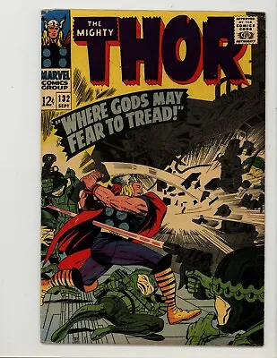 Buy Thor 132 VG/F 1st Cameo Ego Living Planet 1966 • 27.98£