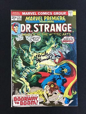 Buy Marvel Premiere 12 COA Signed By Frank Brunner Doctor Strange 1st App Lilia • 104.55£