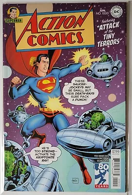 Buy SUPERMAN ACTION COMICS #1000 GIBBONS 1950's VARIANT DC 2018 80th ANNIVERSARY NM • 3.95£