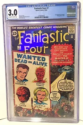 Buy Fantastic Four  #7  CGC 3.0  Marvel  1962   1st Appearance Of Kurrgo • 257.27£