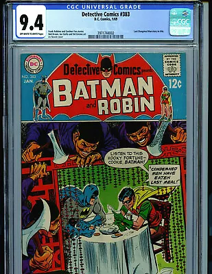 Buy Detective Comics # 383 CGC 9.4 NM  Batman 1969 Comic Amricons K22 • 260.79£
