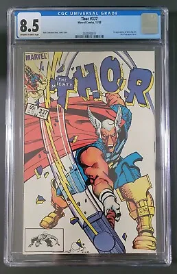 Buy Thor #337 CGC 8.5 White Pages 1st Appearance Of Beta Ray Bill 1983 • 21£