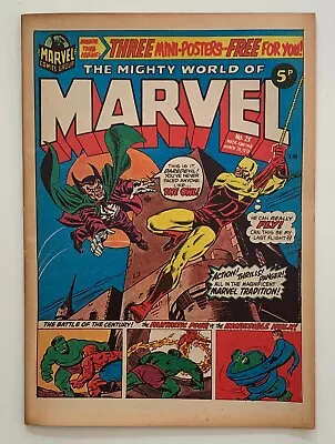 Buy Mighty World Of Marvel #25 KEY Reprints Daredevil #3. RARE MARVEL UK 1972. FN+ • 71.25£