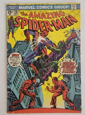 Buy The Amazing Spider-Man #136 Green Goblin 1974 • 19.72£
