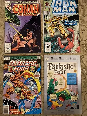 Buy 4 Marvel Comics, FF 217, Iron Man 218, Conan 144 + Reprinting Of FF 1 (MME) • 10£