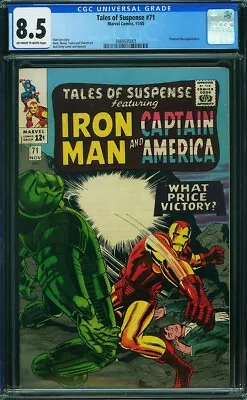 Buy Tales Of Suspense 71 CGC 8.5 (1965), Captain America, Iron Man, Kirby, Stan Lee • 208.92£