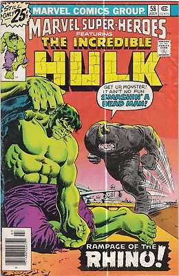 Buy Marvel Super-Heroes #58: Marvel Comics. (1976)  VG+  (4.5) • 3.87£