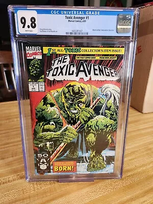 Buy Toxic Avenger # 1 CGC 9.8 White Pages April 1990 Marvel Origin/1st On-Going • 143.87£