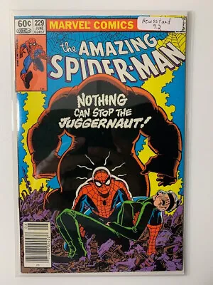 Buy Amazing Spider-Man #229 NM 9.2 Newsstand! Classic Juggernaut Battle! • 68.36£
