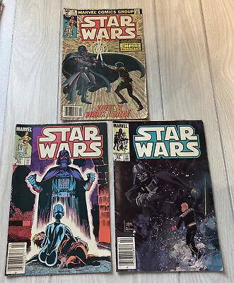 Buy (3) Vintage STAR WARS Comic Books Lot 80 Feb, 92 Feb, 44 Feb Old Marvel Vader • 32.41£