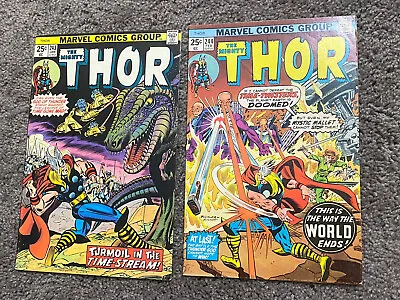 Buy MIGHTY THOR 243 F+ & 244 F- First  APPEARANCE TIME TWISTERS 1976 • 13.66£