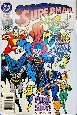 Buy Superman #65 (1992) Newsstand (signed By Dan Jurgens) W/COA In NM Condition !! • 15.80£