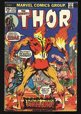 Buy Thor #225 VG+ 4.5 1st Appearance Of Firelord! John Buscema Cover! Marvel 1974 • 30.38£