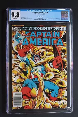 Buy CAPTAIN AMERICA #276 2nd New ZEMO 1982 Falcon RED SKULL Canadian VARIANT CGC 9.8 • 175.09£