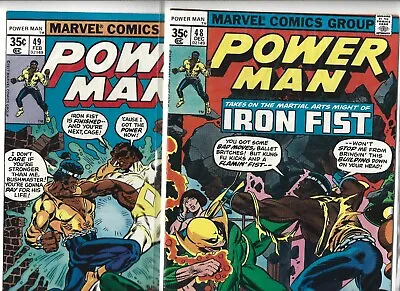 Buy *Power Man #48, #49, & Iron Fist #50, #51 & #52 (2)   Lot Of 6 (1977-78, Marvel) • 197.64£