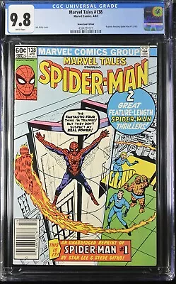 Buy 🔥 Marvel Tales #138 CGC 9.8 Newsstand Fantastic Four Amazing Spider-man #1 1982 • 295.02£