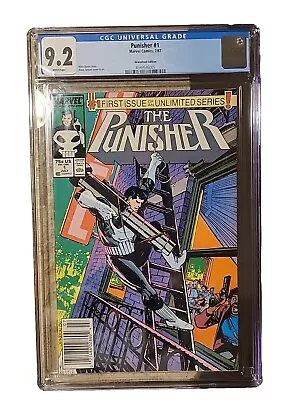 Buy PUNISHER Limited Series #1 CGC 9.2 WHITE Pages NEWSSTAND 1986 • 80.25£
