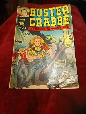 Buy BUSTER CRABBE #3 Golden Age Famous Funnies WILLIAMSON/EVANS Horror Scifi Cover • 79.57£