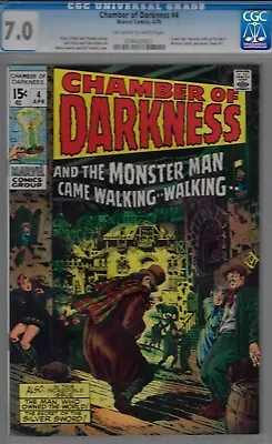 Buy Chamber Of Darkness #4 Cgc  7.0 F/vf 1970 Marvel 1st Conan Story • 156.88£