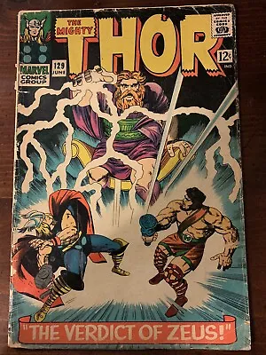 Buy Thor #129, Silver Age Vintage Marvel Comic 1966 • 27.98£