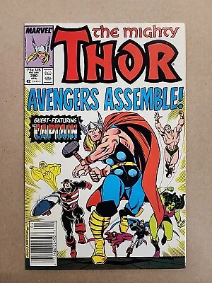 Buy THE MIGHTY THOR 390 Newsstand Key 1st CAPTAIN AMERICA WIELDING MJOLNIR. J13 • 15.76£