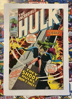 Buy INCREDIBLE HULK #142 - AUG 1971 - 1st VALKYRIE APPEARANCE! - FN+ (6.5) PENCE! • 39.99£