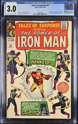 Buy Tales Of Suspense #57 CGC GD/VG 3.0 1st Appearance Of Hawkeye!!! Marvel 1964 • 271.04£