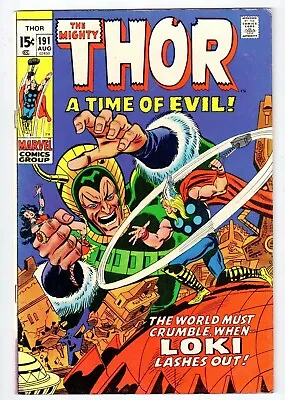 Buy Marvel THOR #191 - VF 1971 Vintage Comic   • 12.61£