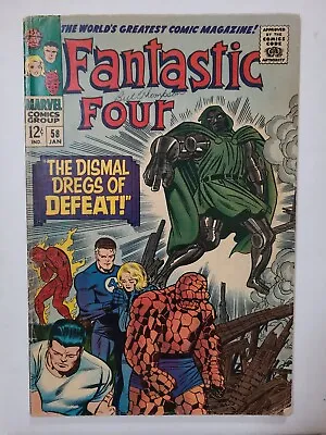Buy FANTASTIC FOUR #58 1967 Stan Lee, Jack Kirby; Silver Surfer, Doctor Doom, MCU! • 43.97£