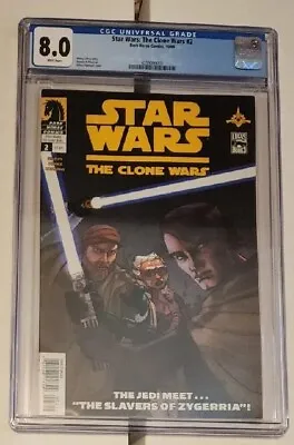Buy Star Wars The Clone Wars #2 - CGC 8.0 - 2nd ASHOKA TANO HTF TV Disney New Case • 95.33£
