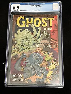 Buy Ghost Comics 5 CGC 6.5 RARE Whitman Skull & Hex C. 1952 Fiction House 4333271004 • 1,145.14£