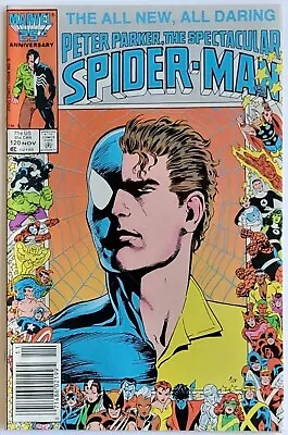 Buy Spectacular Spider-Man #120 (1986) Key Comic, Marvel 25th Anniversary Border • 11.85£