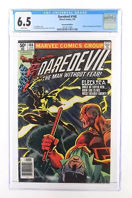 Buy Daredevil #168 - Marvel Comics 1981 CGC 6.5 Origin 1st App Of Elektra NEWSSTAND • 125.71£