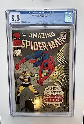 Buy Amazing Spider-Man #46 Marvel Comics 1967 CGC 5.5 (1st App Of Shocker) 🔑 • 229.27£