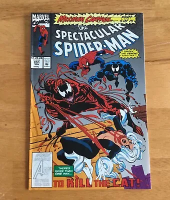 Buy The Spectacular Spider-Man #201 Marvel 1993 Maximum Carnage Part 5 Of 14 Venom • 7.09£