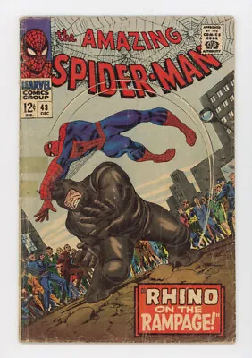 Buy Amazing Spider-Man 43 Discounted For Unnecessary Tape, Early Rhino Cover • 60.05£