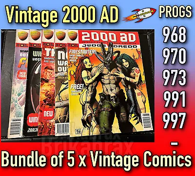Buy 2000 AD 5 X Comic Bundle: Progs 968 970 973 991 & 997 Vintage Used 1990s #2AD8 • 4.99£