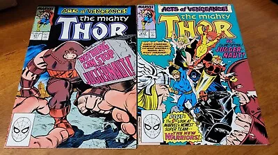 Buy The Mighty Thor #411 & 412 * 1st Cameo & Full App Of New Warriors - Marvel 1989 • 39.41£
