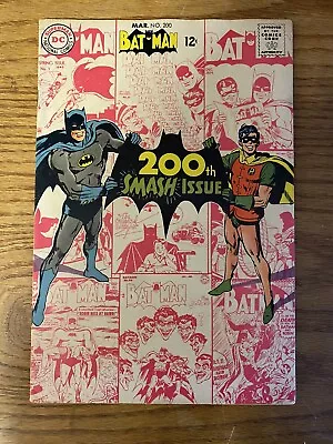 Buy Batman #200 Anniversary Issue Neal Adams Cover DC Comics 1968 • 47.49£