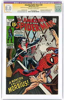 Buy Amazing Spider-Man 101 Signed SS: Stan Lee (Marvel, 1971) CGC VF 8.0 OW White • 773.68£